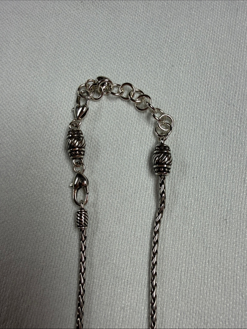 Brighton Silver Heart Pendant Necklace with Sparkling Center-retired - Picture 3 of 7